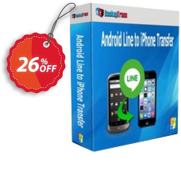 Backuptrans Android Line to iPhone Transfer Coupon, discount Backuptrans Android Line to iPhone Transfer (Personal Edition) awful discounts code 2024. Promotion: wondrous promo code of Backuptrans Android Line to iPhone Transfer (Personal Edition) 2024