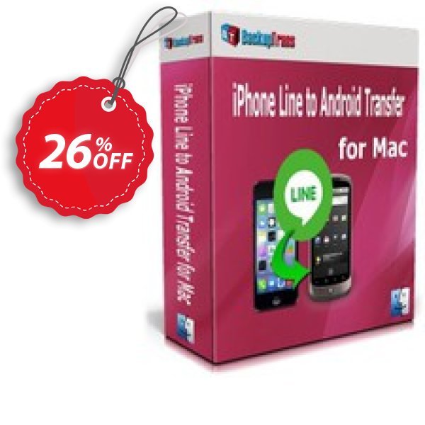 Backuptrans iPhone Line to Android Transfer for MAC, Family Edition  Coupon, discount Backuptrans iPhone Line to Android Transfer for Mac (Family Edition) wonderful deals code 2024. Promotion: awesome sales code of Backuptrans iPhone Line to Android Transfer for Mac (Family Edition) 2024