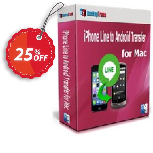 Backuptrans iPhone Line to Android Transfer for MAC, Business Edition Coupon, discount Backuptrans iPhone Line to Android Transfer for Mac (Business Edition) amazing offer code 2025. Promotion: wonderful deals code of Backuptrans iPhone Line to Android Transfer for Mac (Business Edition) 2024