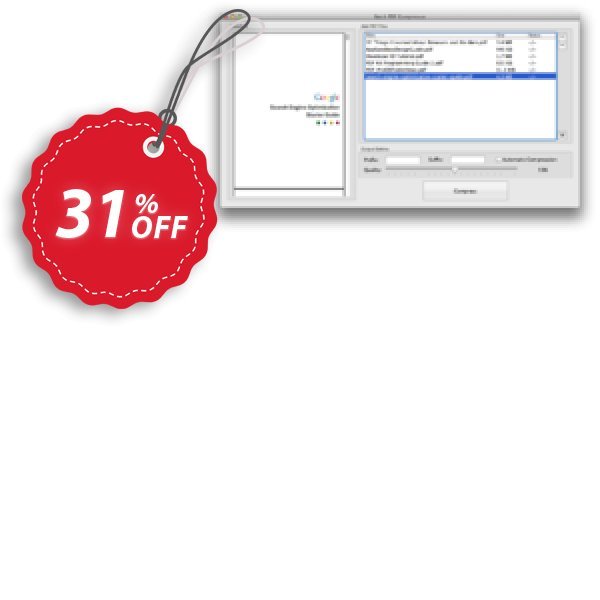 Batch PDF Compressor for MAC Coupon, discount Batch PDF Compressor for Mac staggering discounts code 2025. Promotion: staggering discounts code of Batch PDF Compressor for Mac 2024