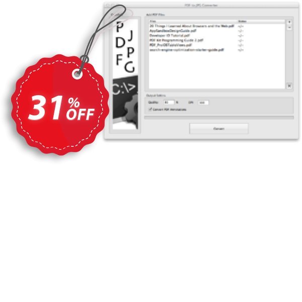 PDF to JPG Converter for MAC Coupon, discount PDF to JPG Converter for Mac stirring discount code 2024. Promotion: stirring discount code of PDF to JPG Converter for Mac 2024