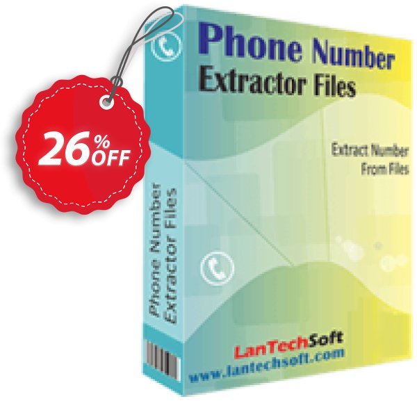 LantechSoft Phone Number Extractor Files Coupon, discount Christmas Offer. Promotion: amazing promo code of Phone Number Extractor Files 2024