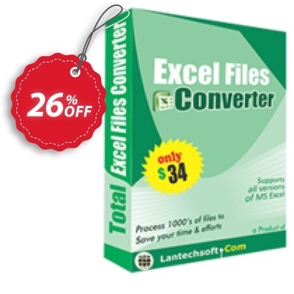 LantechSoft Total Excel Files Converter Coupon, discount Christmas Offer. Promotion: awful discounts code of Total Excel Files Converter 2024