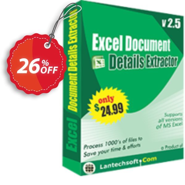 LantechSoft Excel Document Details Extractor Coupon, discount Christmas Offer. Promotion: amazing promotions code of Excel Document Details Extractor 2024