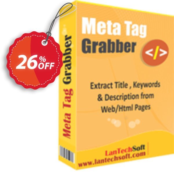 LantechSoft Meta Tag Grabber Coupon, discount Christmas Offer. Promotion: hottest deals code of Meta Tag Grabber 2024