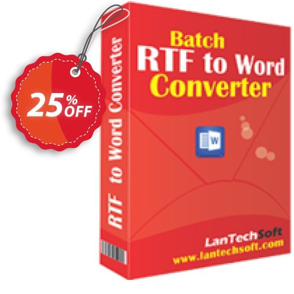 LantechSoft Batch RTF to Word Converter Coupon, discount Christmas Offer. Promotion: formidable discount code of Batch RTF to Word Converter 2024