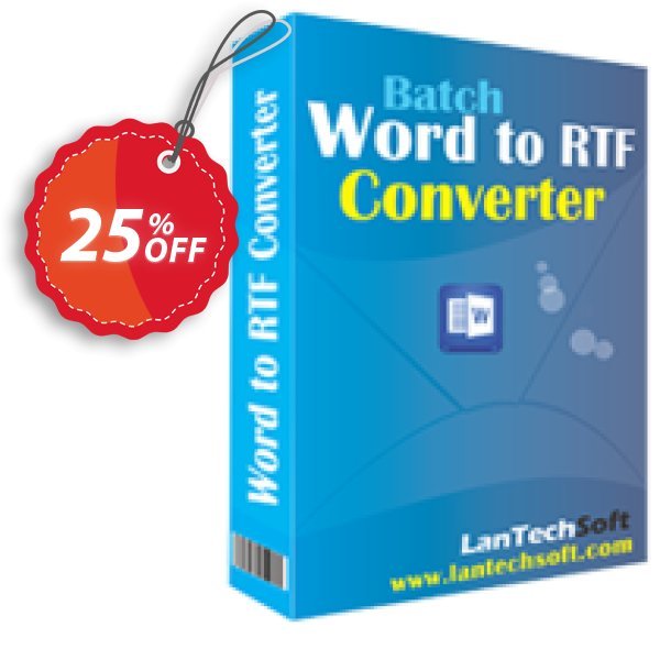 LantechSoft Batch Word to RTF Converter Coupon, discount Christmas Offer. Promotion: amazing discount code of Batch Word to RTF Converter 2024