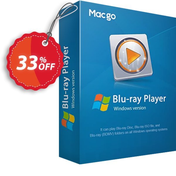 MACgo WINDOWS Blu-ray Player Standard Coupon, discount 33% off Coupon for Macgo Software. Promotion: awful discounts code of Macgo Windows Blu-ray Player Standard 2024