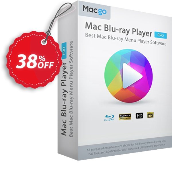 MACgo MAC Blu-ray Player Pro, Yearly  Coupon, discount Macgo Mac Blu-ray Player Pro - One Year Excellent promo code 2024. Promotion: Excellent promo code of Macgo Mac Blu-ray Player Pro - One Year 2024