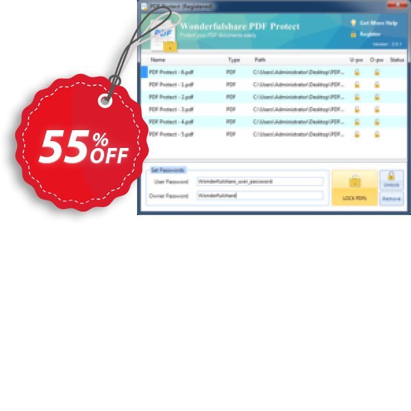 Wonderfulshare PDF Protect Coupon, discount Wonderfulshare PDF Protect awful offer code 2024. Promotion: awful offer code of Wonderfulshare PDF Protect 2024