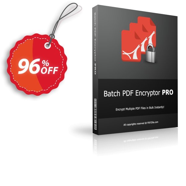 PDFzilla Batch PDF Encryptor PRO Coupon, discount 94% OFF Reezaa Batch PDF Encryptor PRO, verified. Promotion: Exclusive promo code of Reezaa Batch PDF Encryptor PRO, tested & approved