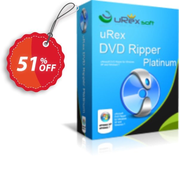 uRex DVD Ripper Platinum Coupon, discount 50% Off. Promotion: special discounts code of uRex DVD Ripper Platinum 2024