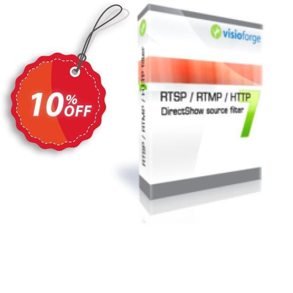 RTSP RTMP HTTP DirectShow source filter - One Developer Coupon, discount 10%. Promotion: big discounts code of RTSP RTMP HTTP DirectShow source filter - One Developer 2024