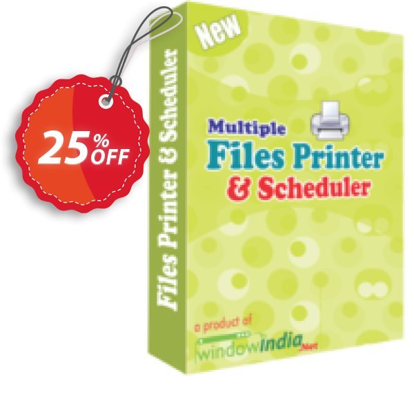 WindowIndia Multiple Files Printer and Scheduler Coupon, discount Christmas OFF. Promotion: awful discount code of Multiple Files Printer and Scheduler 2024