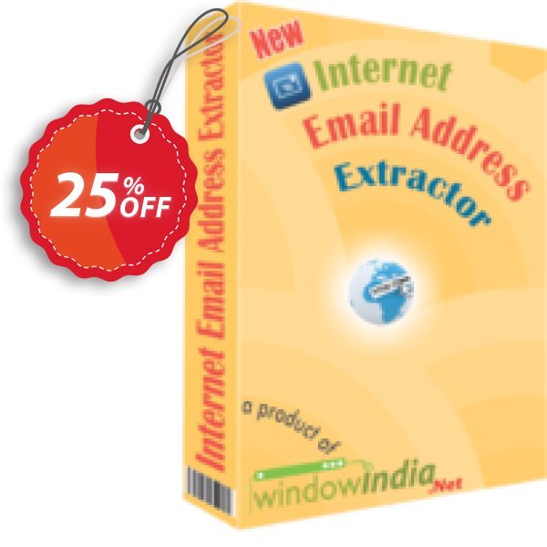 WindowIndia Internet Email Address Extractor Coupon, discount Christmas OFF. Promotion: amazing promotions code of Internet Email Address Extractor 2024