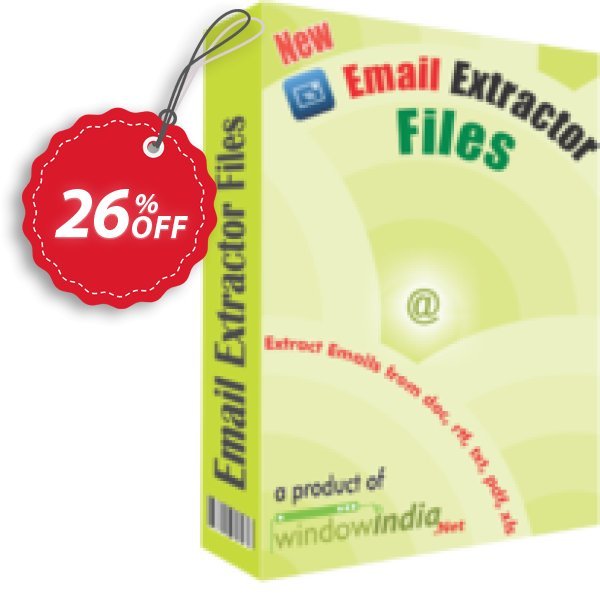 WindowIndia Email Extractor Files Coupon, discount Christmas OFF. Promotion: awful offer code of Email Extractor Files 2024