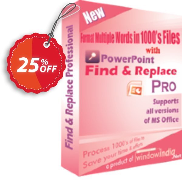 WindowIndia Powerpoint Find and Replace PRO Coupon, discount Christmas OFF. Promotion: marvelous promotions code of Powerpoint Find and Replace Professional 2024