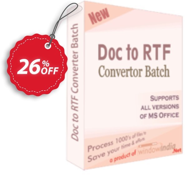 WindowIndia Doc to RTF Converter Batch Coupon, discount Christmas OFF. Promotion: awful promo code of Doc to RTF Converter Batch 2024