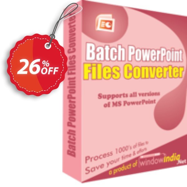 WindowIndia Batch PowerPoint File Converter Coupon, discount Christmas OFF. Promotion: amazing promotions code of Batch PowerPoint File Converter 2024