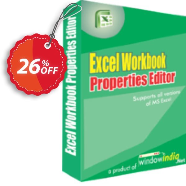 WindowIndia Excel Workbook Properties Editor Coupon, discount Christmas OFF. Promotion: stirring discounts code of Excel Workbook Properties Editor 2024