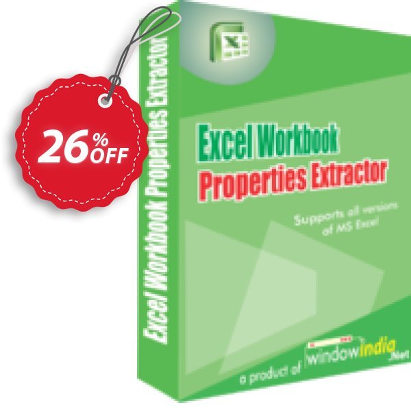 WindowIndia Excel Workbook Properties Extractor Coupon, discount Christmas OFF. Promotion: exclusive discounts code of Excel Workbook Properties Extractor 2024