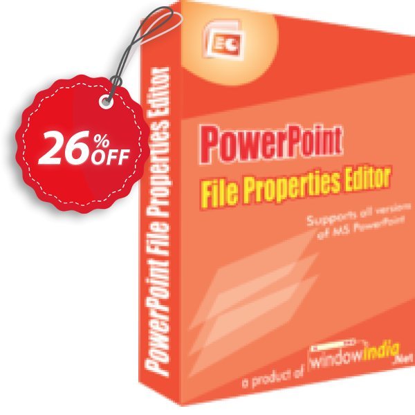 WindowIndia PowerPoint File Properties Editor Coupon, discount Christmas OFF. Promotion: amazing deals code of PowerPoint File Properties Editor 2024