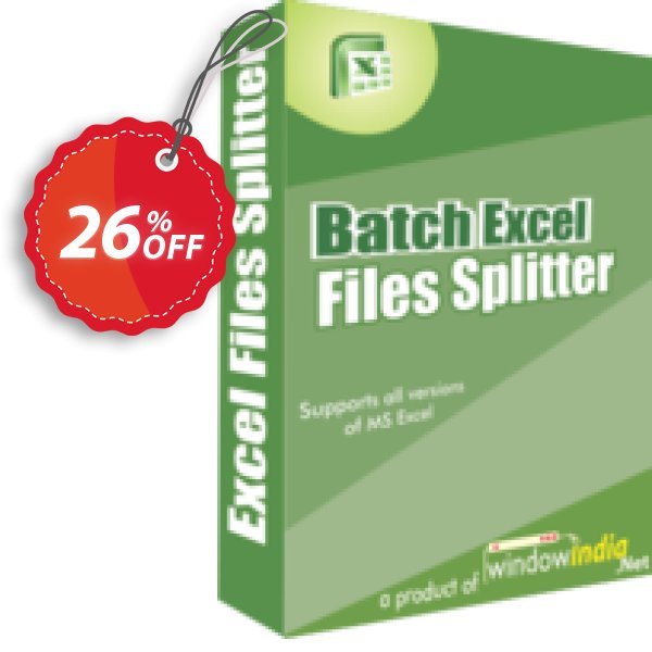 WindowIndia Batch Excel Files Splitter Coupon, discount Christmas OFF. Promotion: best offer code of Batch Excel Files Splitter 2024