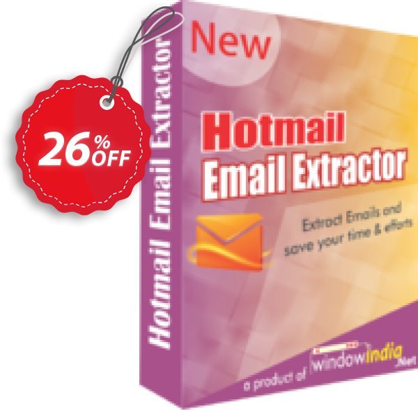 WindowIndia Hotmail Email Extractor Coupon, discount Christmas OFF. Promotion: staggering promo code of Hotmail Email Extractor 2024