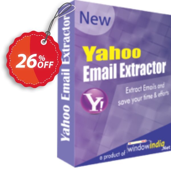 WindowIndia Yahoo Email Extractor Coupon, discount Christmas OFF. Promotion: formidable discount code of Yahoo Email Extractor 2024