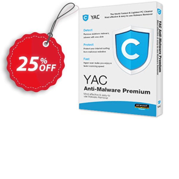 YAC Anti-Malware Premium 6 Coupon, discount 25% OFF. Promotion: formidable discount code of YAC Anti-Malware Premium 6 2024