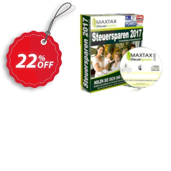 MAXTAX Steuersparen 2017 DELUXE Coupon, discount MAXTAX SPAR-ABO. Promotion: impressive deals code of MAXTAX Steuersparen 2017 DELUXE 2024