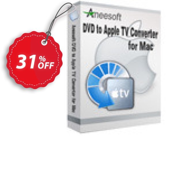 Aneesoft DVD to Apple TV Converter for MAC Coupon, discount Aneesoft DVD to Apple TV Converter for Mac imposing sales code 2024. Promotion: imposing sales code of Aneesoft DVD to Apple TV Converter for Mac 2024