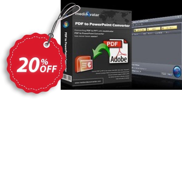 mediAvatar PDF to PowerPoint Converter Coupon, discount mediAvatar PDF to PowerPoint Converter dreaded offer code 2025. Promotion: dreaded offer code of mediAvatar PDF to PowerPoint Converter 2024