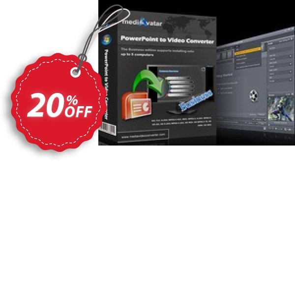 mediAvatar PowerPoint to Video Converter Business Coupon, discount mediAvatar PowerPoint to Video Converter Business awful sales code 2024. Promotion: awful sales code of mediAvatar PowerPoint to Video Converter Business 2024