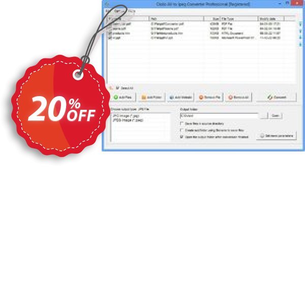Okdo All to Jpeg Converter Professional Coupon, discount Okdo All to Jpeg Converter Professional staggering promotions code 2025. Promotion: staggering promotions code of Okdo All to Jpeg Converter Professional 2024