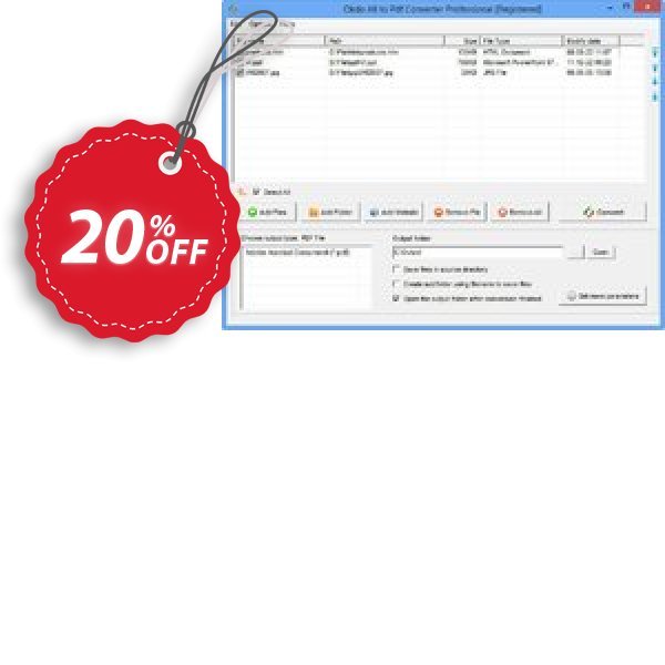 Okdo All to Pdf Converter Professional Coupon, discount Okdo All to Pdf Converter Professional imposing sales code 2025. Promotion: imposing sales code of Okdo All to Pdf Converter Professional 2024
