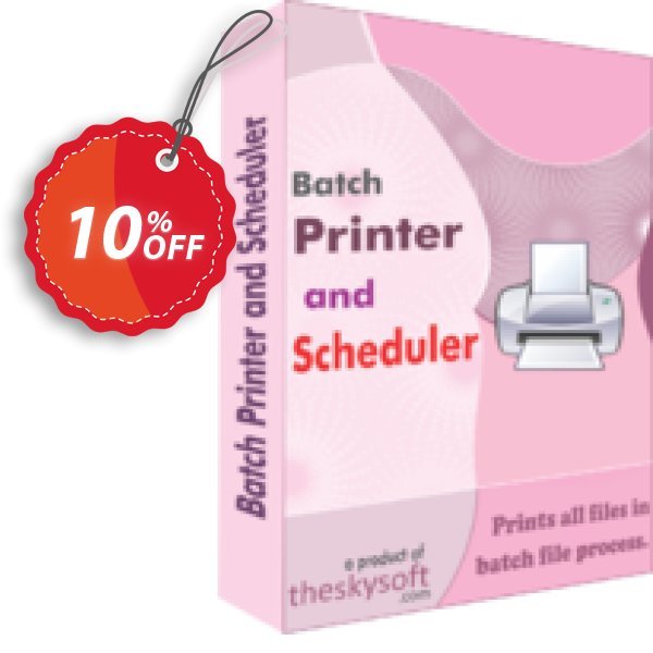 TheSkySoft Batch Printer and Scheduler Coupon, discount 10%Discount. Promotion: excellent promo code of Batch Printer and Scheduler 2024