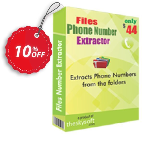 TheSkySoft Files Phone Number Extractor Coupon, discount 10%Discount. Promotion: wonderful discount code of Files Phone Number Extractor 2024