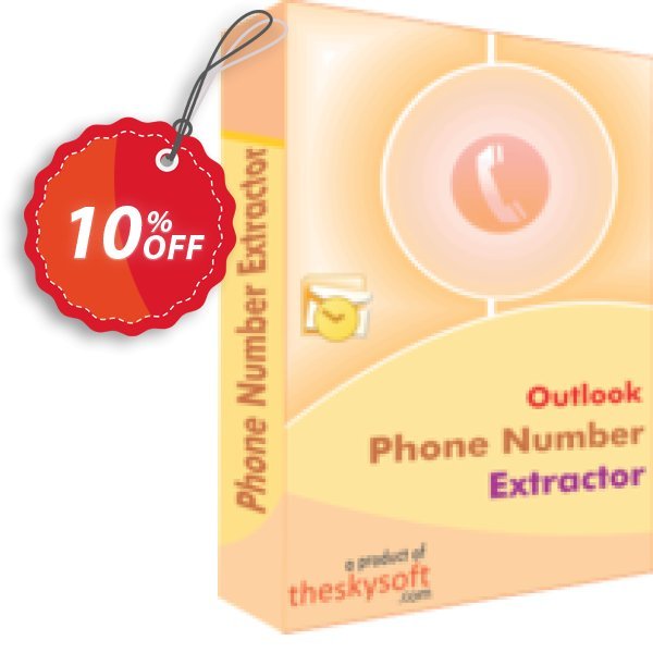 TheSkySoft Outlook Phone Number Extractor Coupon, discount 10%Discount. Promotion: impressive offer code of Outlook Phone Number Extractor 2024