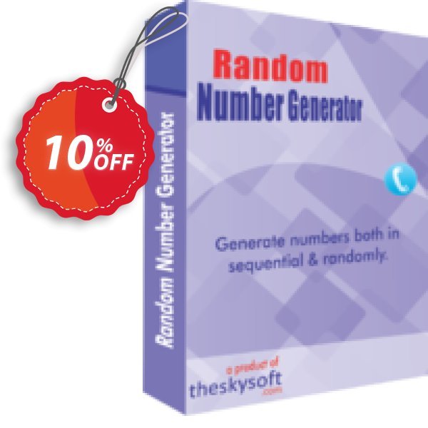 TheSkySoft Random Number Generator Coupon, discount 10%Discount. Promotion: fearsome promo code of Random Number Generator 2024