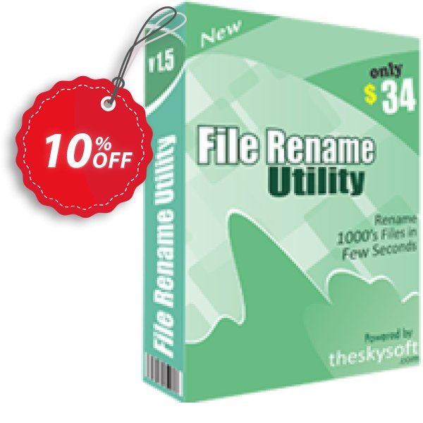 TheSkySoft File Rename Utility Coupon, discount 10%Discount. Promotion: marvelous offer code of File Rename Utility 2024