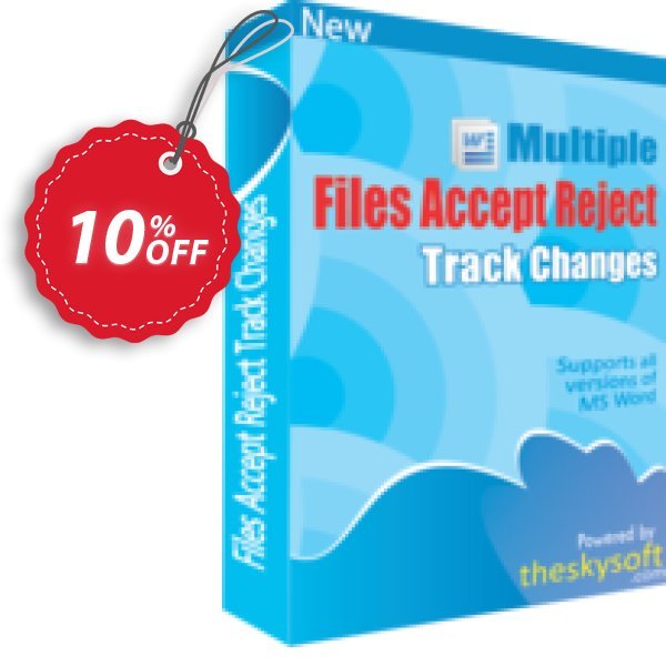 TheSkySoft Multiple Files Accept & Reject Track Changes Coupon, discount 10%Discount. Promotion: best promotions code of Multiple Files Accept & Reject Track Changes 2024