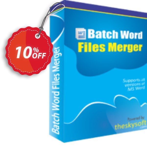 TheSkySoft Batch Word Files Merger Coupon, discount 10%Discount. Promotion: awesome discount code of Batch Word Files Merger 2024