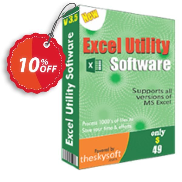 TheSkySoft Excel Utility Software Coupon, discount 10%Discount. Promotion: hottest offer code of Excel Utility Software 2024