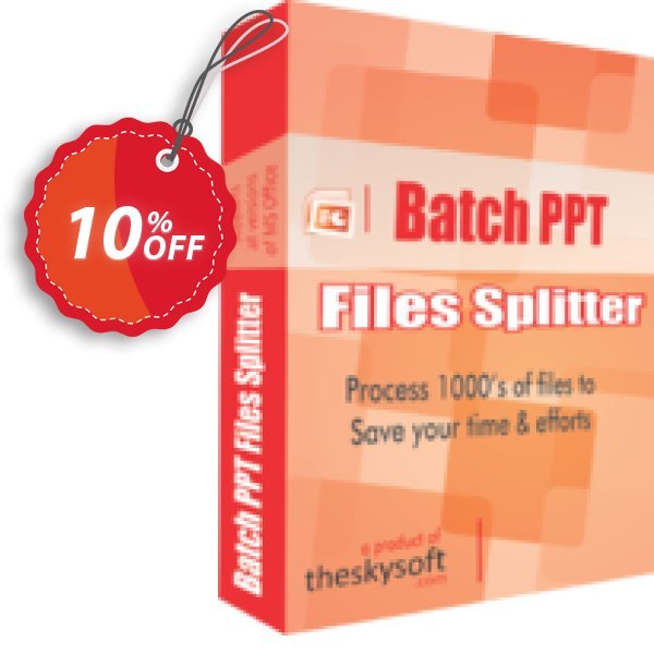 TheSkySoft Batch PPT Files Splitter Coupon, discount 10%Discount. Promotion: super promo code of Batch PPT Files Splitter 2024