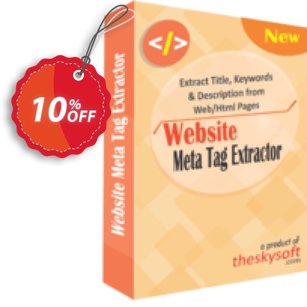 TheSkySoft Website Meta Tag Extractor Coupon, discount 10%Discount. Promotion: stirring discount code of Website Meta Tag Extractor 2024