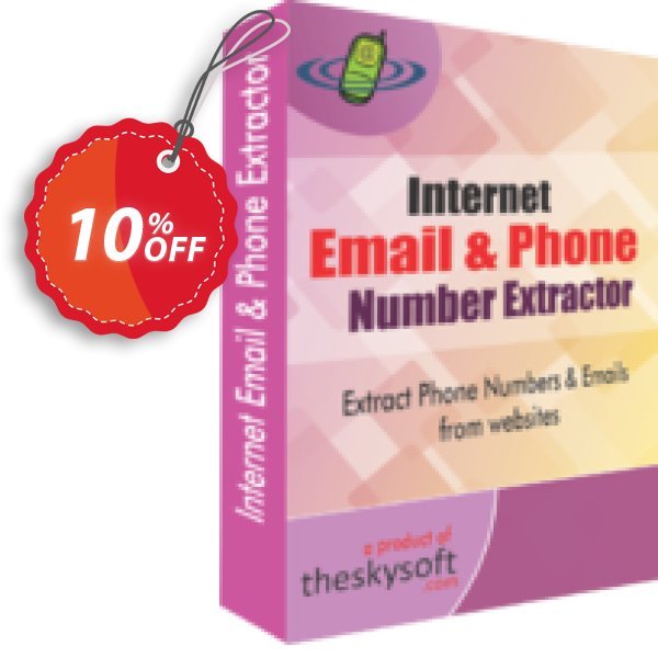 TheSkySoft Internet Email and Phone Number Extractor Coupon, discount 10%Discount. Promotion: wonderful promotions code of Internet Email and Phone Number Extractor 2024