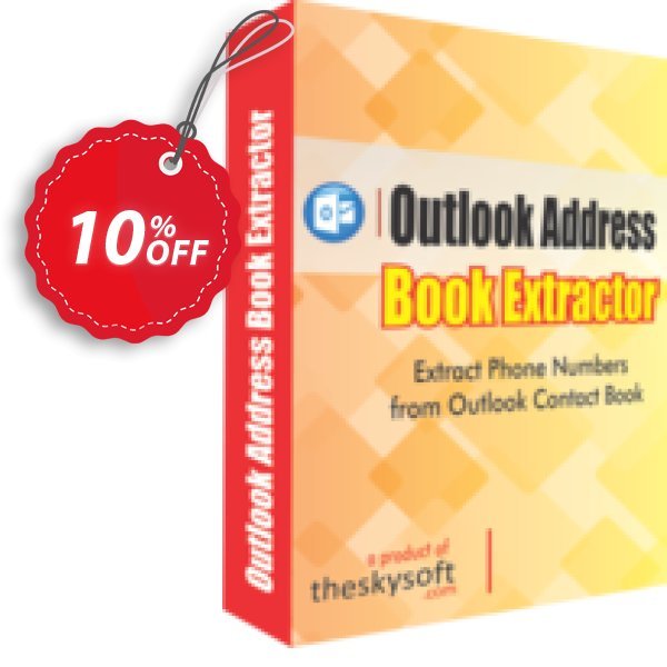 TheSkySoft Outlook Address Book Extractor Coupon, discount 10%Discount. Promotion: awful sales code of Outlook Address Book Extractor 2024