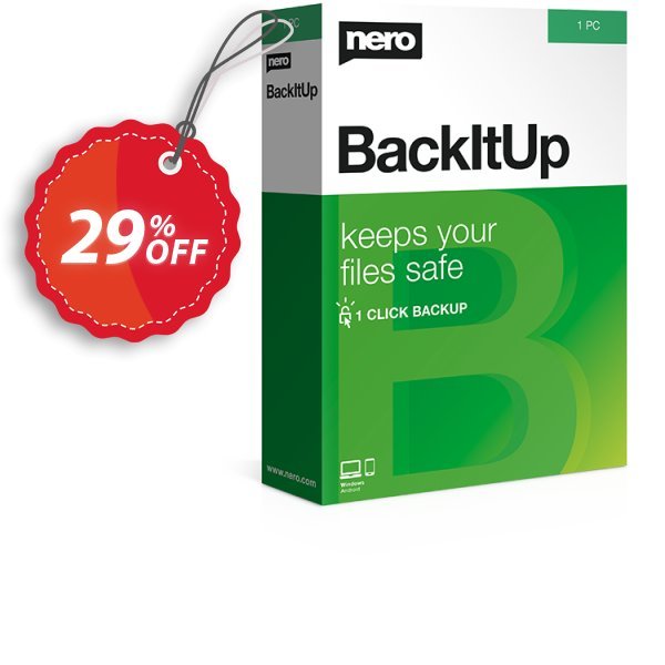 Nero BackItUp 2024 Coupon, discount 29% OFF Nero BackItUp 2024, verified. Promotion: Staggering deals code of Nero BackItUp 2024, tested & approved