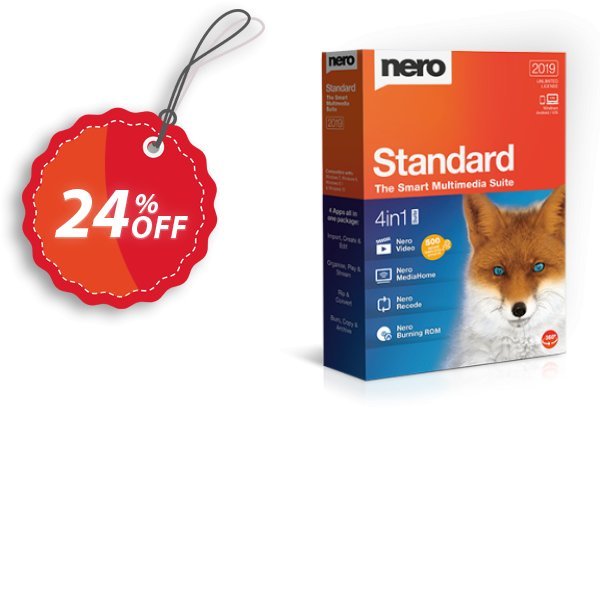 Nero Standard 2024 Coupon, discount 24% OFF Nero Standard 2024, verified. Promotion: Staggering deals code of Nero Standard 2024, tested & approved